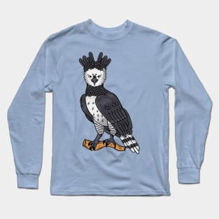 Harpy eagle cartoon illustration Long Sleeve T-Shirt